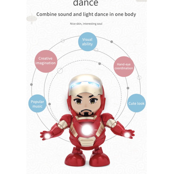 Dancing Super Hero | Dance Hero Robot Toys Music Light Ironman Avengers Kid Gift | Mainan Budak Viral Tiktok - Boo & Bub