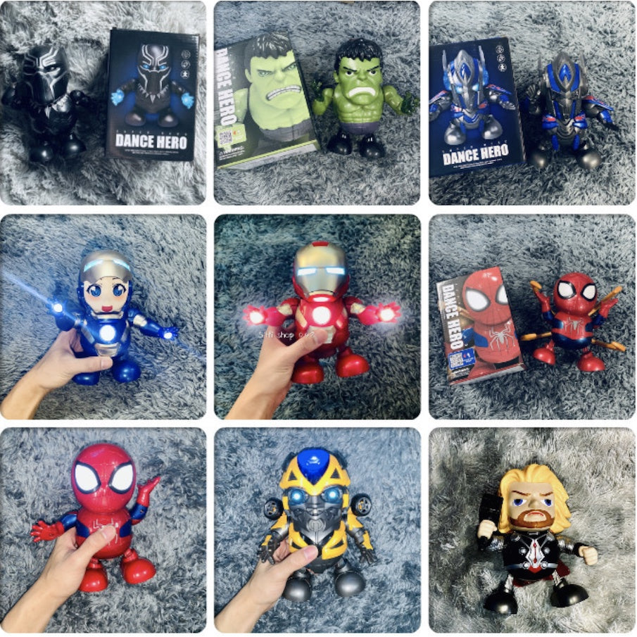 Dancing Super Hero | Dance Hero Robot Toys Music Light Ironman Avengers Kid Gift | Mainan Budak Viral Tiktok - Boo & Bub