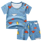 2PCS Kids Short Sleeve T-Shirt Shorts Set | Baju Budak Fashion | Boys Girls Children Clothing Summer Wear - Boo & Bub