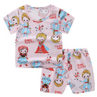 2PCS Kids Short Sleeve T-Shirt Shorts Set | Baju Budak Fashion | Boys Girls Children Clothing Summer Wear - Boo & Bub