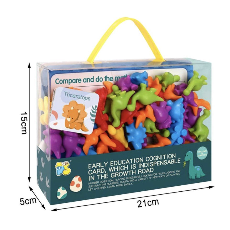 Counting Cognitive Toy | Early Education Montensorri Color Classification Card Soft Dinosaur Animal Vehicle Toys - Boo & Bub