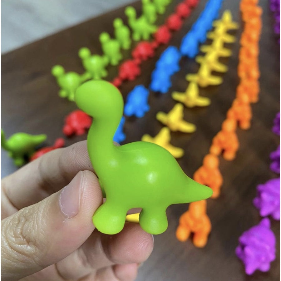 Counting Cognitive Toy | Early Education Montensorri Color Classification Card Soft Dinosaur Animal Vehicle Toys - Boo & Bub