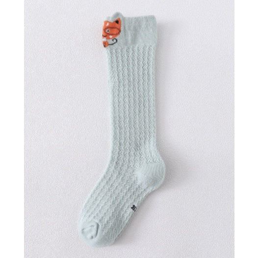 Cute Cartoon Long Socks | Cotton Socks Mosquito-proof Stockings Animal Baby Cotton Socks Knee High Long Leg Warmers - Boo & Bub