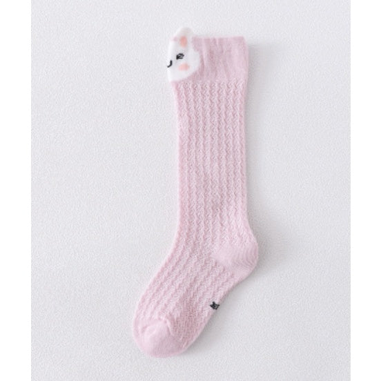 Cute Cartoon Long Socks | Cotton Socks Mosquito-proof Stockings Animal Baby Cotton Socks Knee High Long Leg Warmers - Boo & Bub