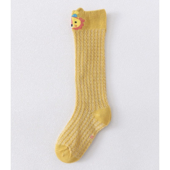 Cute Cartoon Long Socks | Cotton Socks Mosquito-proof Stockings Animal Baby Cotton Socks Knee High Long Leg Warmers - Boo & Bub