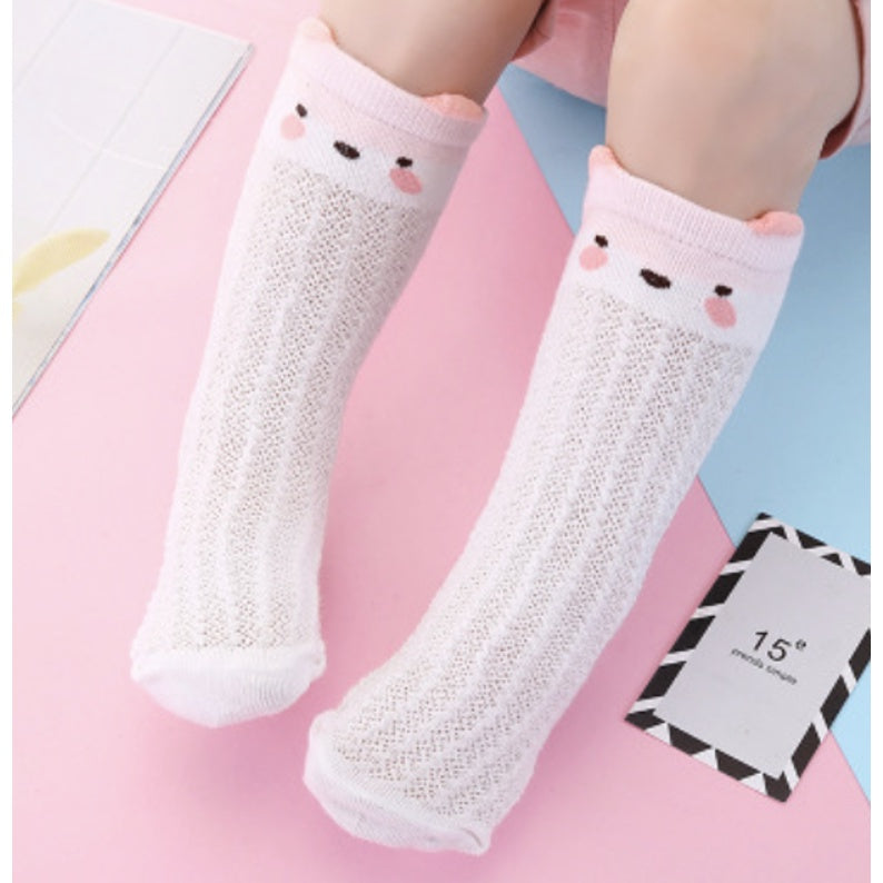 Cute Cartoon Long Socks | Cotton Socks Mosquito-proof Stockings Animal Baby Cotton Socks Knee High Long Leg Warmers - Boo & Bub