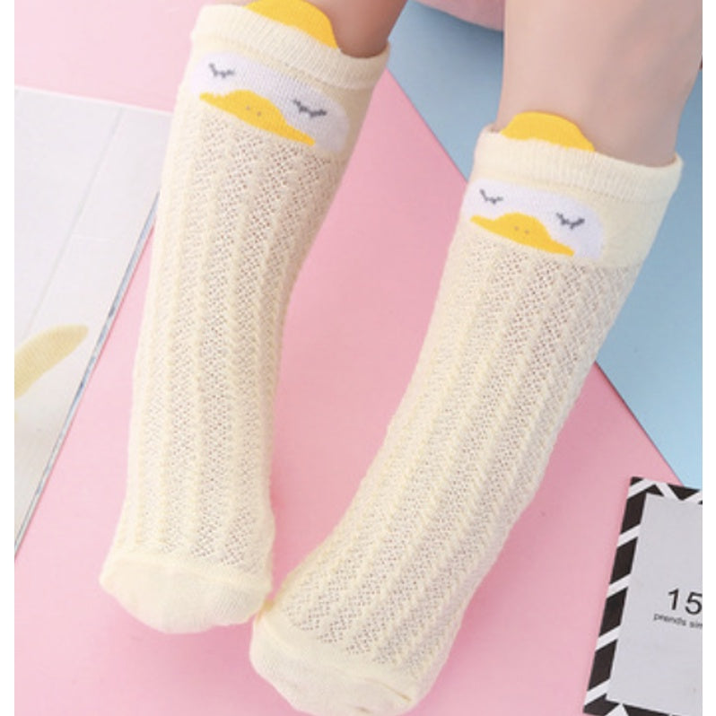 Cute Cartoon Long Socks | Cotton Socks Mosquito-proof Stockings Animal Baby Cotton Socks Knee High Long Leg Warmers - Boo & Bub