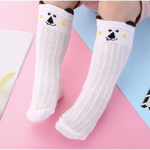 Cute Cartoon Long Socks | Cotton Socks Mosquito-proof Stockings Animal Baby Cotton Socks Knee High Long Leg Warmers - Boo & Bub