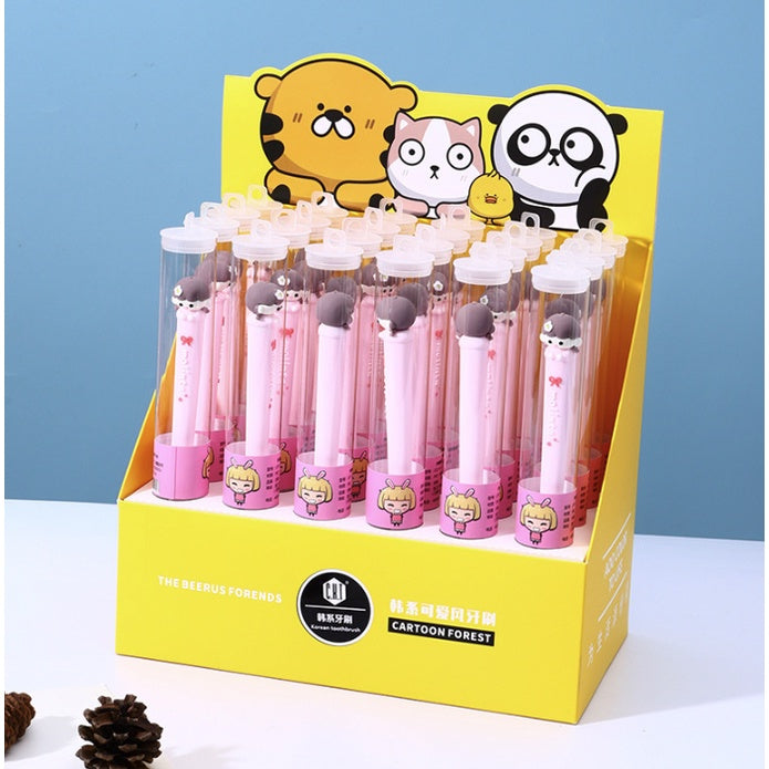 Cartoon Kid Toothbrush | Baby Cleaning Teether Dental Oral Hygiene Care Anti Slide Handle Tooth Brush - Boo & Bub