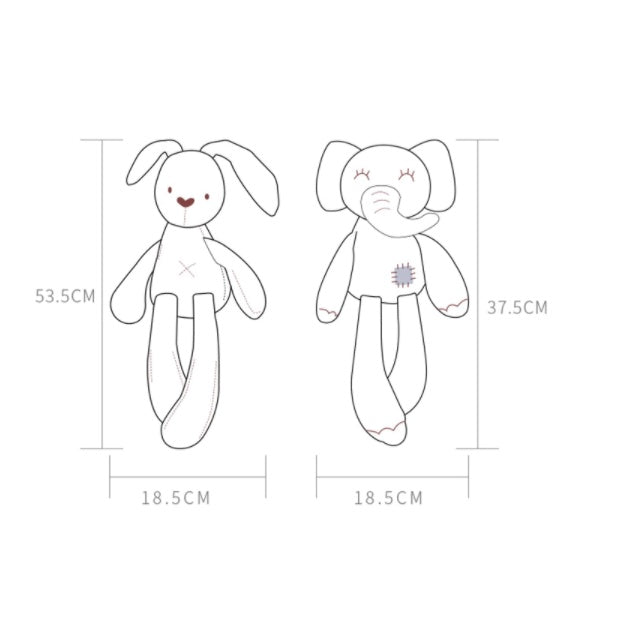 Cute Rabbit Elephant Bear Doll | Baby Soft Plush Toy | Children Bunny Sleeping Mate | Stuffed Animal Baby Toys Infant - Boo & Bub