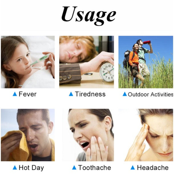 FAST Cooling Gel Patches | Baby Adult kid Fever Patch Plaster Migraine Headache Pad Lower Temperature Ice Gel Hydrogel - Boo & Bub