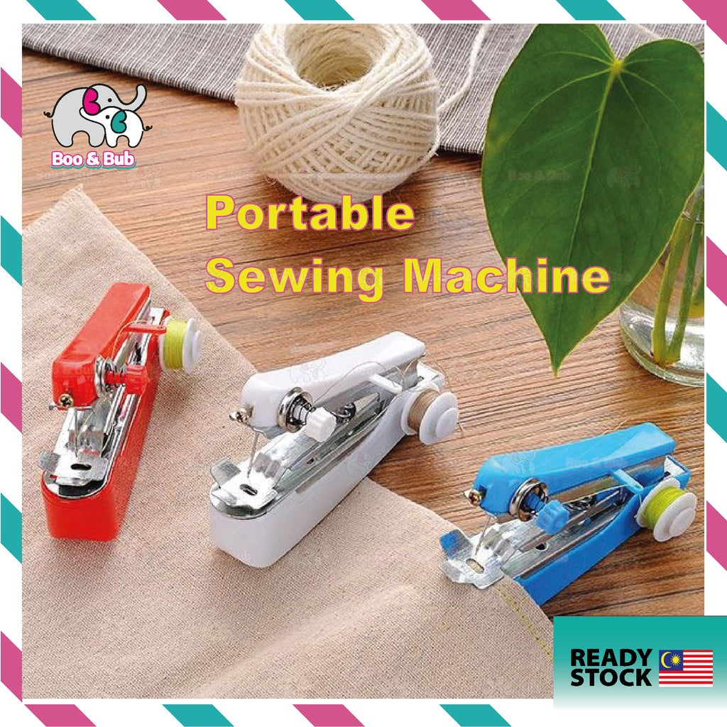 Boo&Bub Mini Sewing Machine | Portable Hand-Held Sewing Cloth Fabric Handy Electric Stitch Needlework Useful Handwork - Boo & Bub