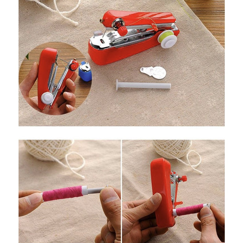 Boo&Bub Mini Sewing Machine | Portable Hand-Held Sewing Cloth Fabric Handy Electric Stitch Needlework Useful Handwork - Boo & Bub