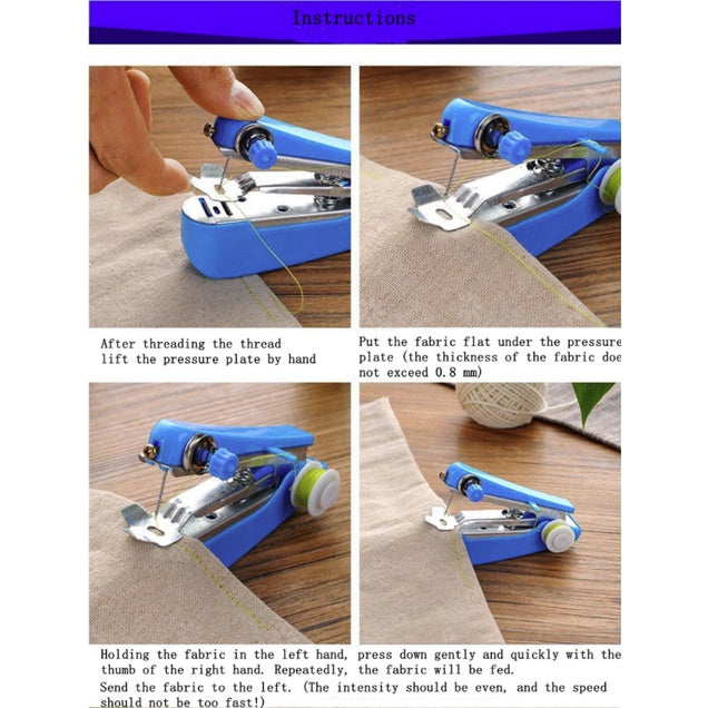 Boo&Bub Mini Sewing Machine | Portable Hand-Held Sewing Cloth Fabric Handy Electric Stitch Needlework Useful Handwork - Boo & Bub
