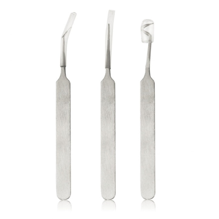 3pcs Acne Blackhead Tweezers | Needle Blemish Pimples Removal Pointed Bend Gib Head Face Care Tools Comedone - Boo & Bub