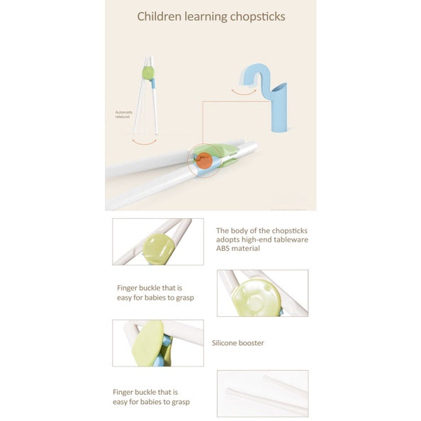 Kids Training Chopsticks | Chop Sticks Reusable Training Chopstick Helper Cute Children Tableware Set - Boo & Bub