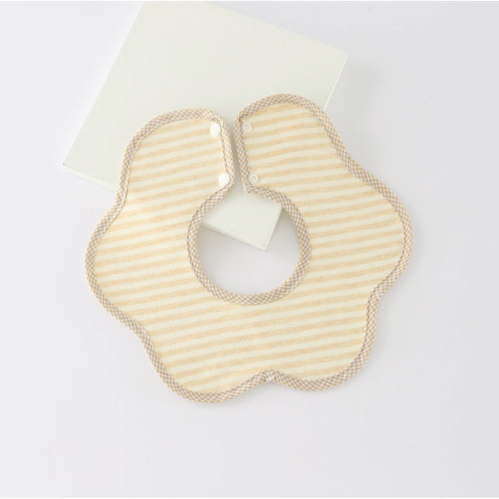 Flower Bib | Petal Pure Cotton Saliva Towel Newborn Comfort Infant Toddler Feeding Apron Soft Washable Bibs - Boo & Bub