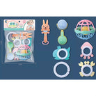 5pcs Newborn Baby Teether With Storage Box | Cartoon Animal Rattle Toys Children Early Learning Baby Teether Toys - Boo & Bub