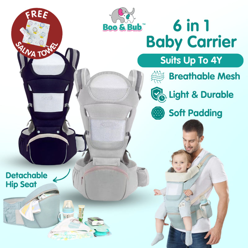 Ergonomic Baby Carrier | Newborn Infant Baby Hip seat Carrier 3 In 1 Front Facing Ergonomic Kangaroo Wrap Sling