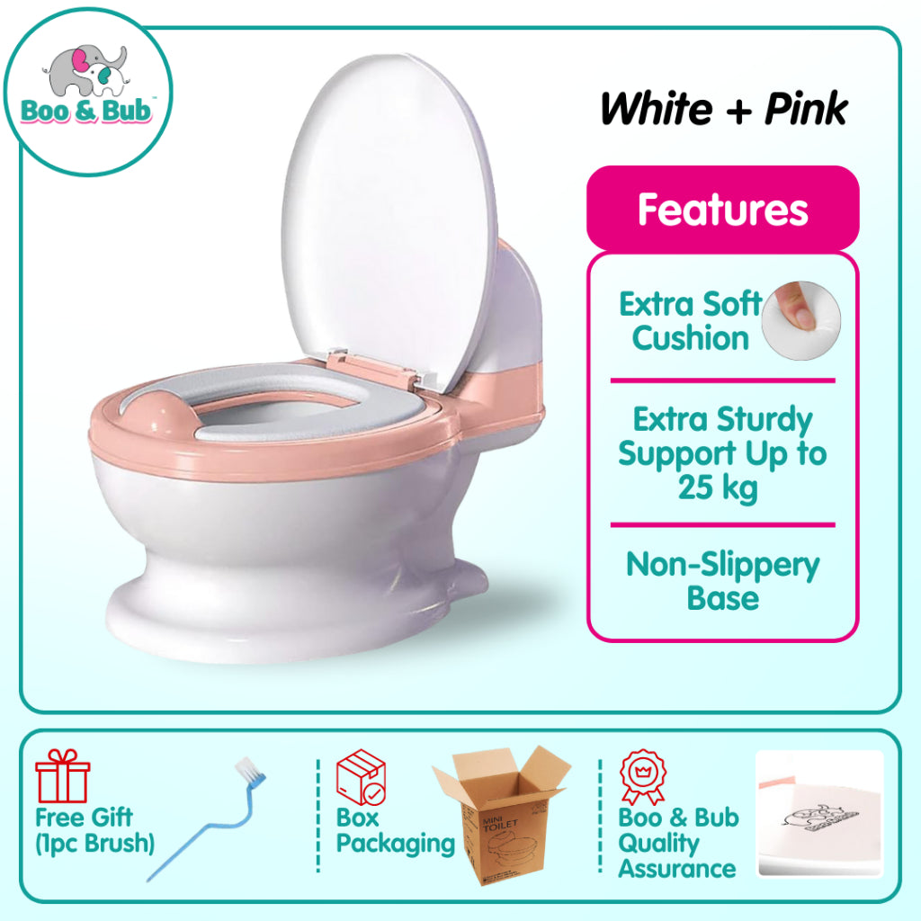 Portable Children's Potty Training Toilet with cushion seat | for Baby Toddlers kid Safe Toilet Potties - Boo & Bub