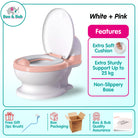 Portable Children's Potty Training Toilet with cushion seat | for Baby Toddlers kid Safe Toilet Potties - Boo & Bub