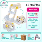 Kids Foldable Soft-Padded Cushion Toilet Training Seat With Anti-Slip Step Ladder | Potty Urinal stool training - Boo & Bub