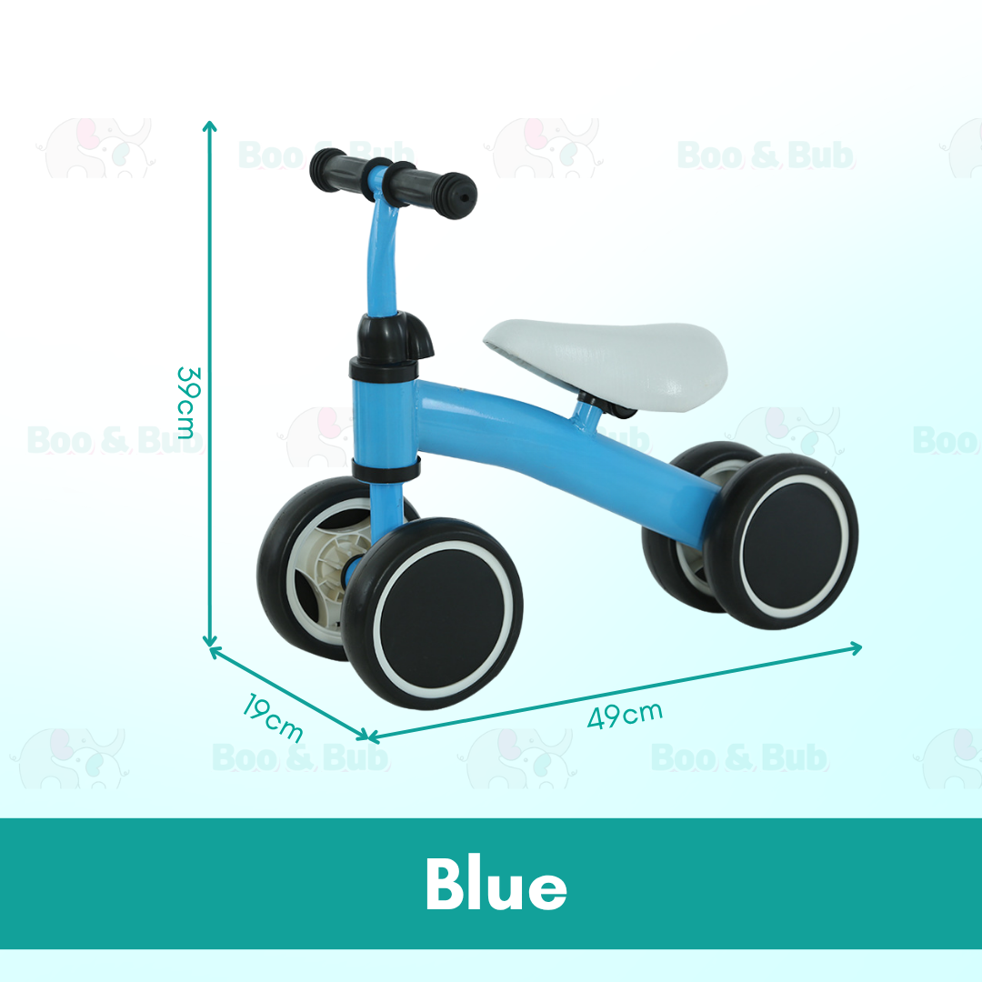 Boo&Bub NEW Kids Balancer Bike | Lightweight Baby Balance Bike Scooter Four wheel Tricycle Ride on Bicycle Outdoor game - Boo & Bub