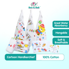 Baby Cotton Soft Cartoon Handkerchief | Newborn Toddler Soft Bath Gauze Feeding Kids Wash 手帕 - Boo & Bub