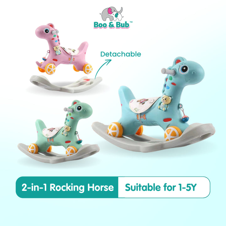 Boo&Bub Rocking Horse Musical Rocking Ride On Car Roller Educational toys - Boo & Bub