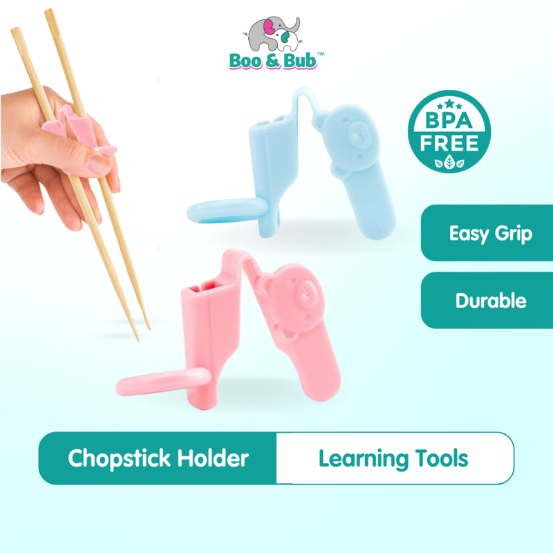 Boo&Bub Reusable Chopstick Holder | Helpers Trainer Hinge Practice Connector for Training Chopsticks