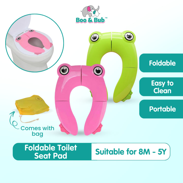 Boo&Bub Foldable Baby Toilet Seat Cover Kids Portable Cute Cartoon Potty Training Toilet Cushion - Boo & Bub