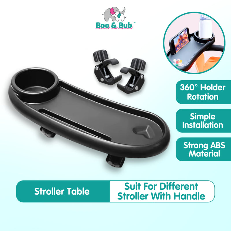 Boo&Bub Stroller Food Tray with Cup Holder Phone Holder Child Stroller Accessories Baby Stroller Snack Table