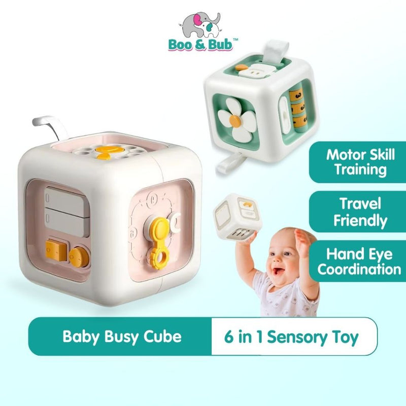 Baby Busy Cube Toys Montessori Toys for Toddler Travel Toys Baby Sensory Toys Busy Block Fine Motor Skill Mainan Bayi