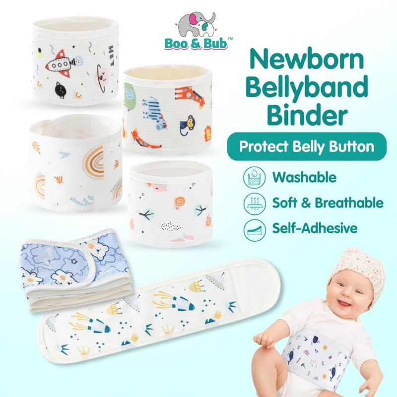 Boo and Bub Newborn Baby Umbilical Cord Care Bellyband Binder Baby Belly Stomach Binder Cover Bedung Bayi Barut Baby