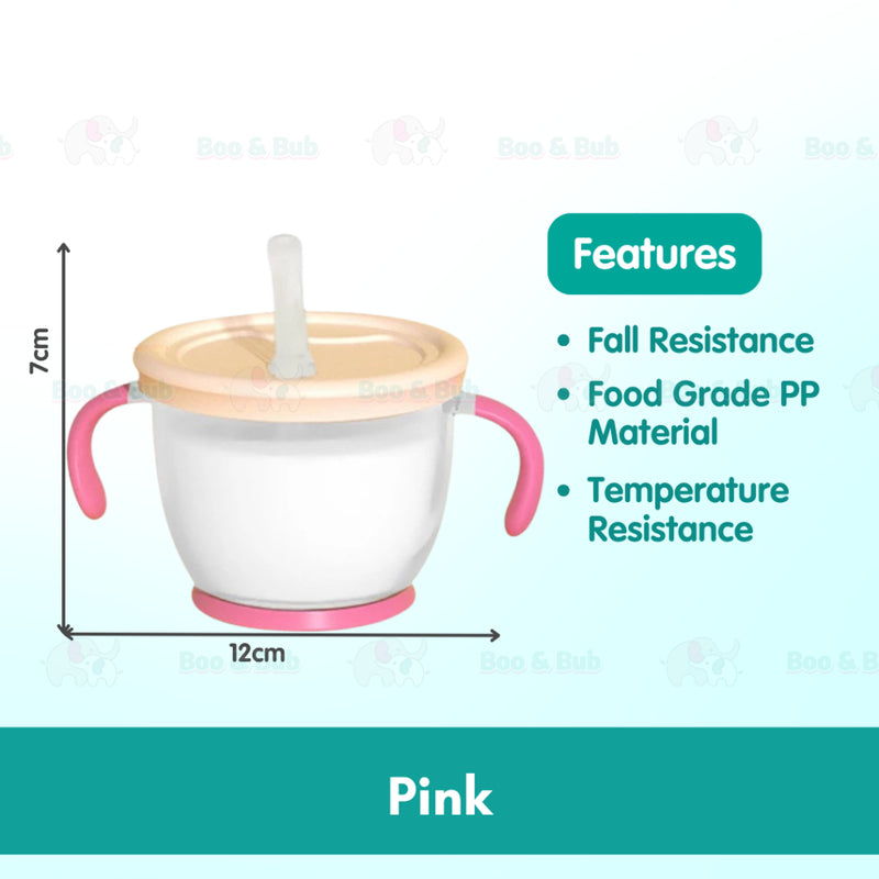 Boo&Bub 150ml Baby Feeding Cups Learning Training Sippy Drinking Straw Bottle Mug Kids Cawan Budak Bayi