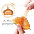 Boo & Bub Silicone Teat and Flexible 3660 Degree Straw BPA FREE Anti Colic Safe Silicone - Boo & Bub
