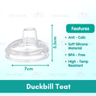 Boo & Bub Silicone Teat and Flexible 3660 Degree Straw BPA FREE Anti Colic Safe Silicone - Boo & Bub