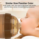 Boo and Bub Brown Silicone Baby Bottle Wide-neck Anti-flatulence Bayi Botol Susu with straw BPA FREE - Boo & Bub