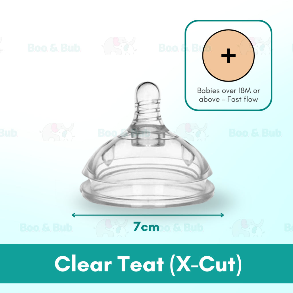 Boo and Bub Brown Silicone Baby Bottle Wide-neck Anti-flatulence Bayi Botol Susu with straw BPA FREE - Boo & Bub