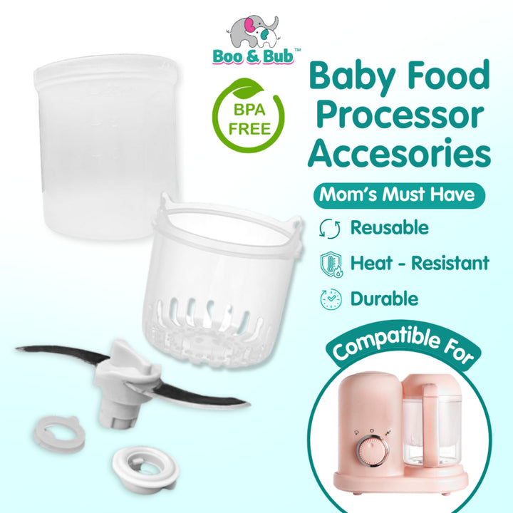 Boo & Bub Baby Food Processor Accessories BPA Free Spare Part Heat Resistant - Boo & Bub