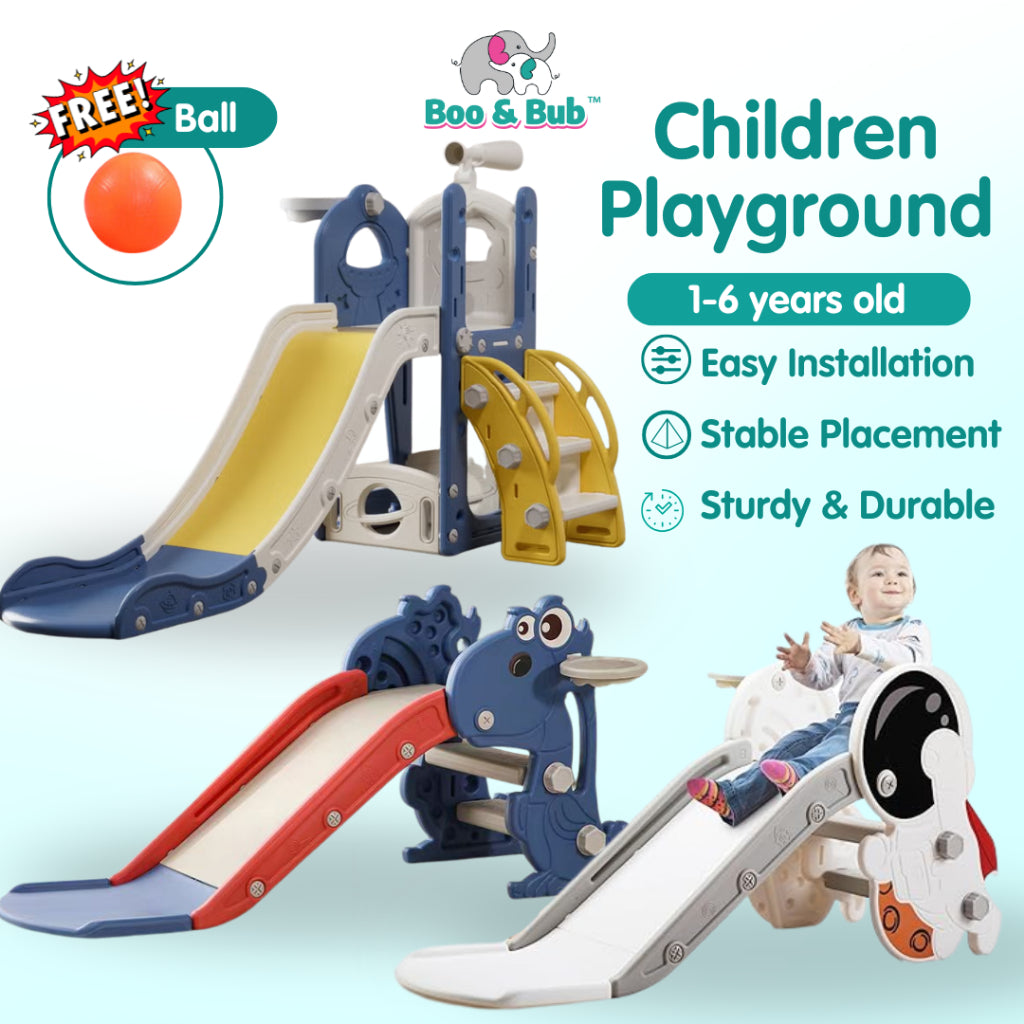 Boo & Bub Children Playground Foldable gelongsor kanak kanak slide for kids playground kid  1-6years old Easy Installati - Boo & Bub