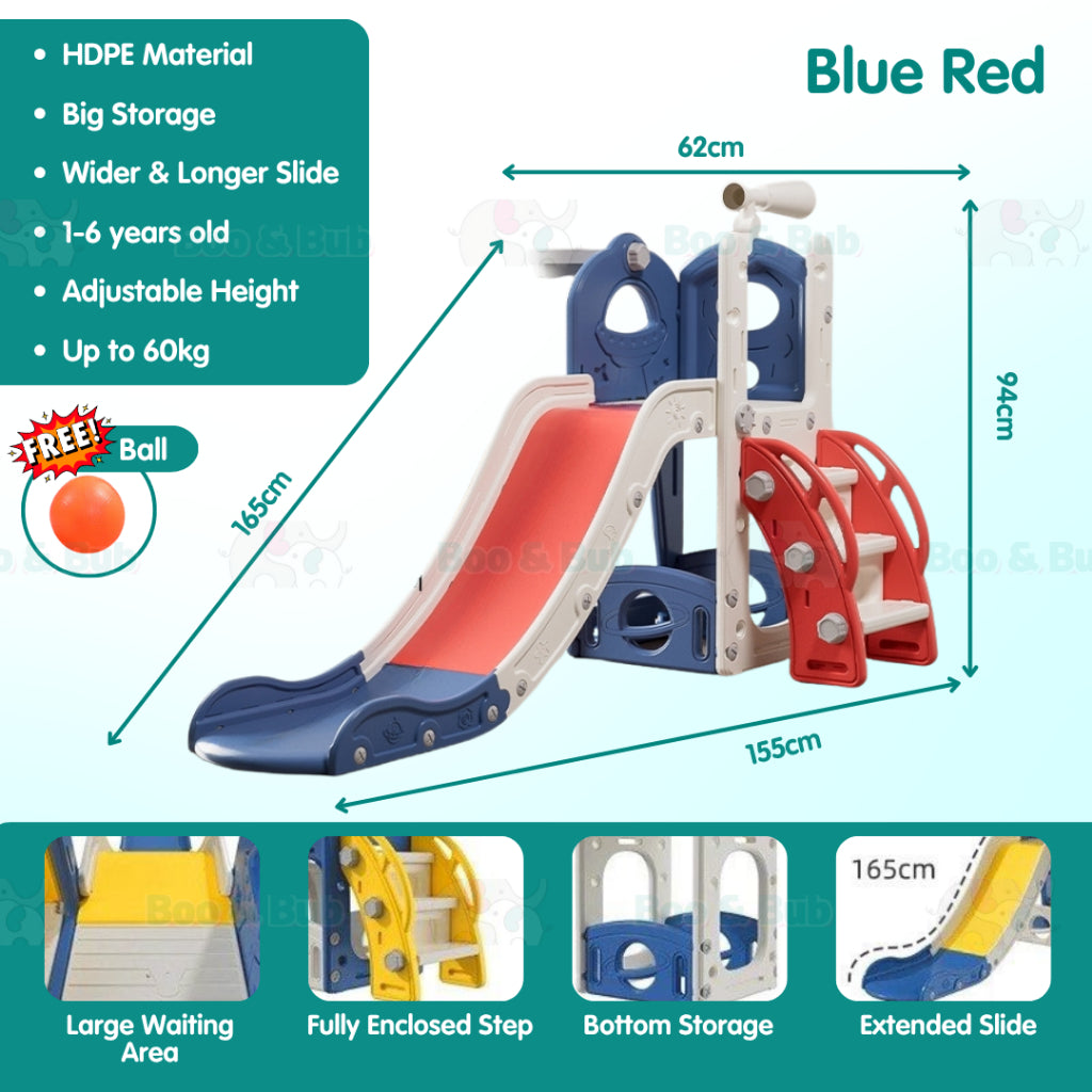 Boo & Bub Children Playground Foldable gelongsor kanak kanak slide for kids playground kid  1-6years old Easy Installati - Boo & Bub