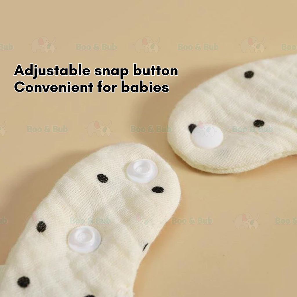 Boo&Bub 6 layers Baby Bib  Cotton Bib Baby Saliva Towel Newborn Baby Saliva Bib Soft Washable drooling Bib 新生儿围兜 柔软可洗 吸水 - Boo & Bub