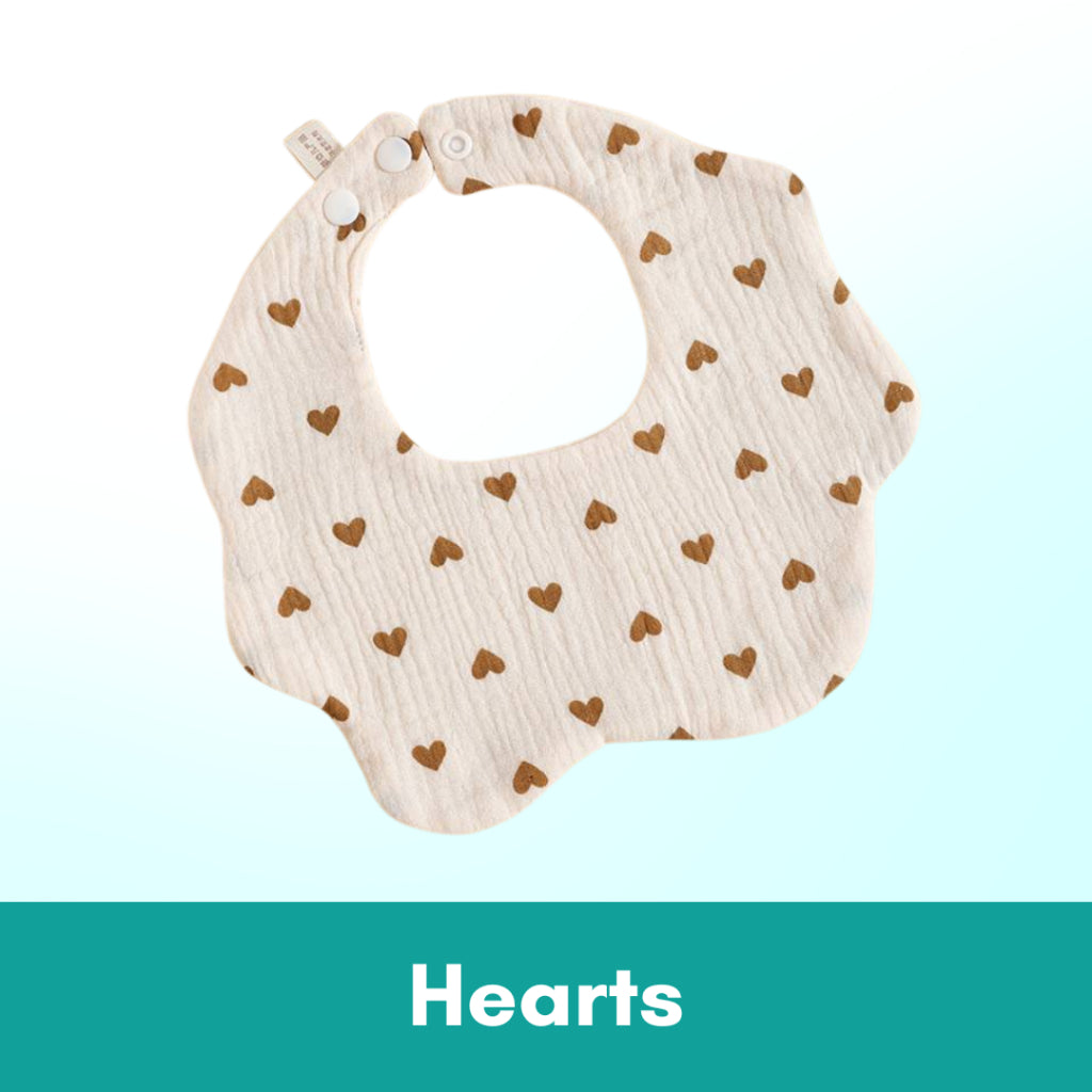 Boo&Bub 6 layers Baby Bib  Cotton Bib Baby Saliva Towel Newborn Baby Saliva Bib Soft Washable drooling Bib 新生儿围兜 柔软可洗 吸水 - Boo & Bub