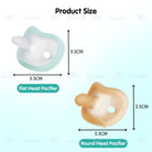 Boo and Bub Newborn Baby Soothie Pacifier Puting Baby Soft Silicone Nipple Flat/Round Head Puting - Boo & Bub