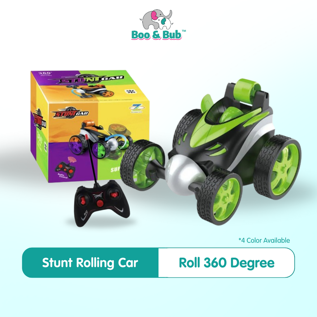 Stunt Car 360 Degree Rotating with Remote Control | Vehicle Toys For Boys Children Plastic Mini Electric Tumbling - Boo & Bub