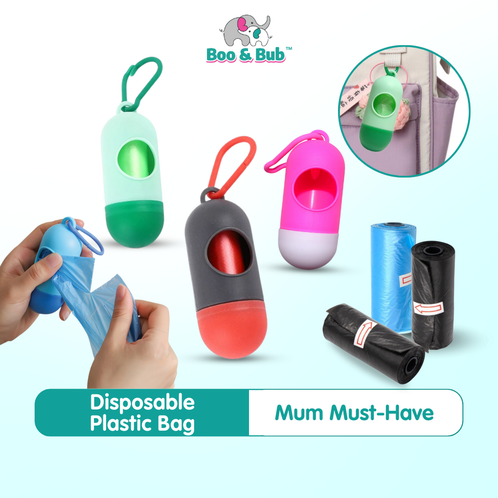 Portable Diaper Disposable Plastic Dispenser | Removable Box Garbage Bag Stroller Organizer Baby Diapers backpack - Boo & Bub