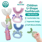 Children U-Shape Toothbrush | U shape Manual Tooth brush Kids Teeth Cleaning Tool Silicone Teeth Cleaning - Boo & Bub