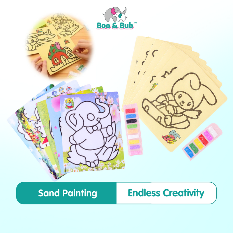 Creative DIY Sand Painting | Kid Montessori Toy Children Crafts Art Drawing Paper Educational Toy