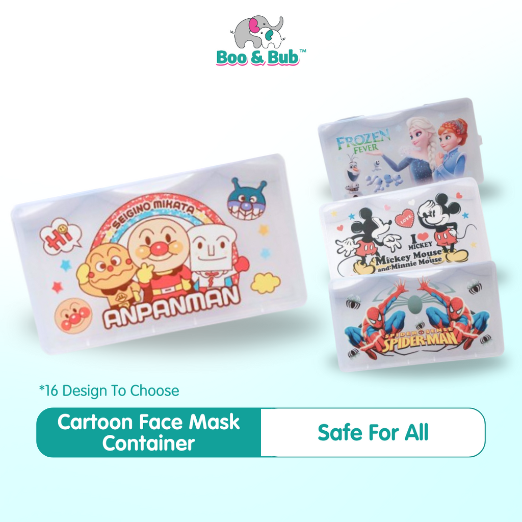Transparent Cartoon Face Mask Storage Box Container Case | 口罩盒 口罩收纳盒 | Kotak Simpanan Face Mask - Boo & Bub